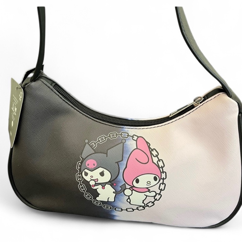 Sanrio Kuromi and My Melody Black and Pink Shoulder Bag